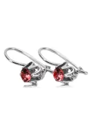 925 sidabras 925 Ruby auskarai vec013s Rusų Tarybinis TSRS Vintažiniai papuošalai Art Deco style